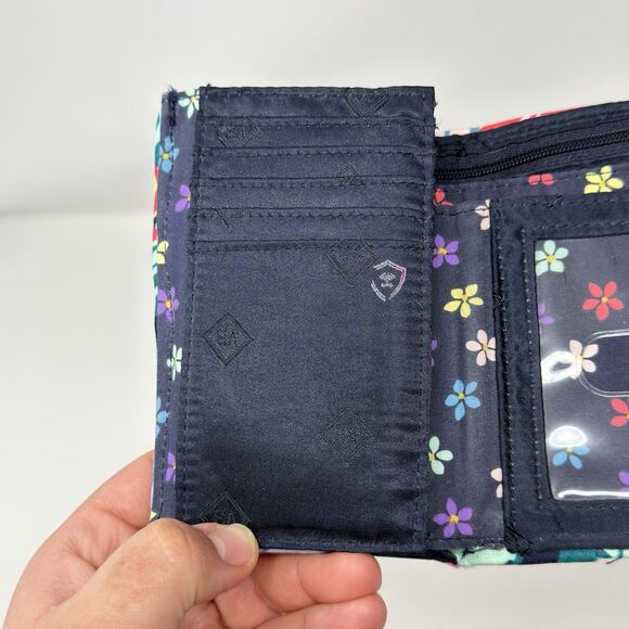 Vera Bradley RFID Riley Compact Wallet Happy Blooms Floral Discontinued Print - Picture 4 of 16
